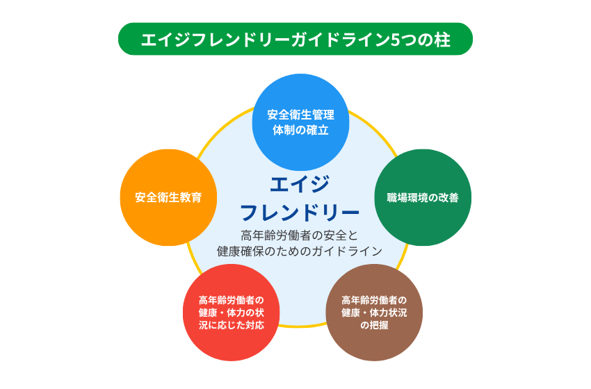 エイジフレンドリーの5つの柱の概要